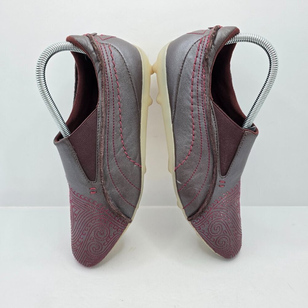 vintage Puma | boho burgundy leather sporty retro streetwear sneakers | WMS 9.5 - Picture 9 of 10